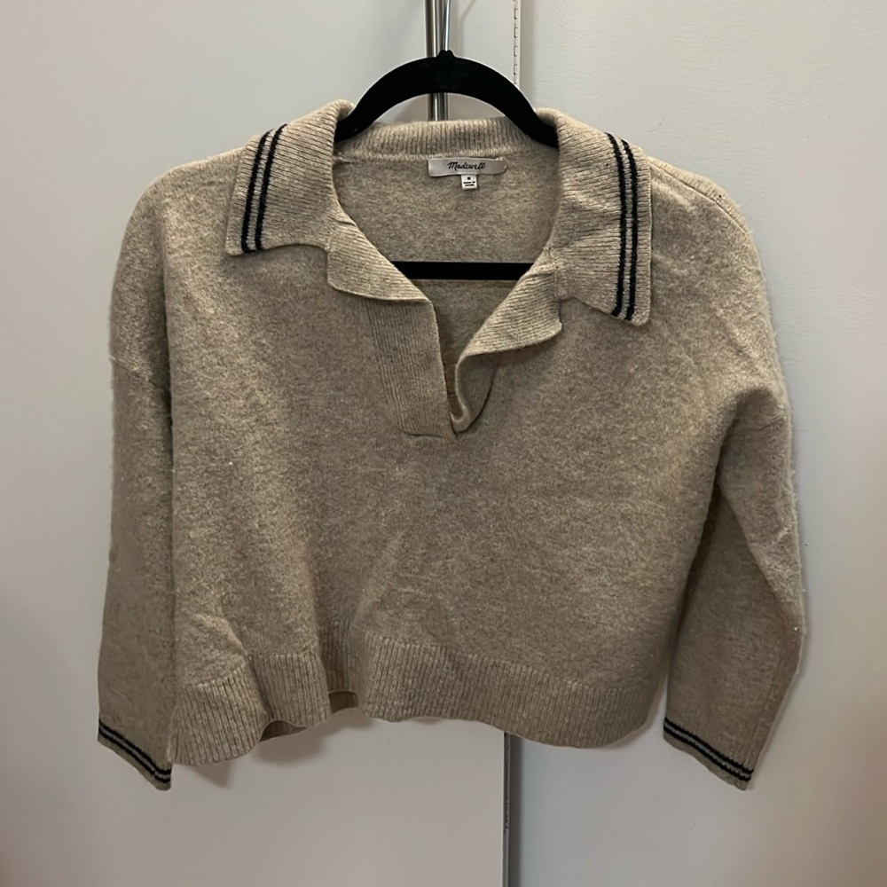 Madewell cropped pullover sweater